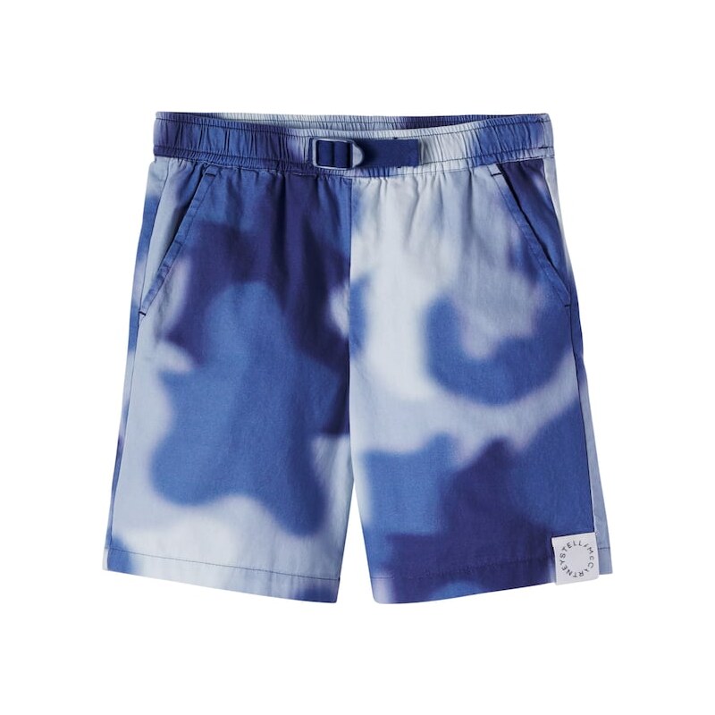 Stella McCartney Kids Camouflage cotton poplin shorts 68017947