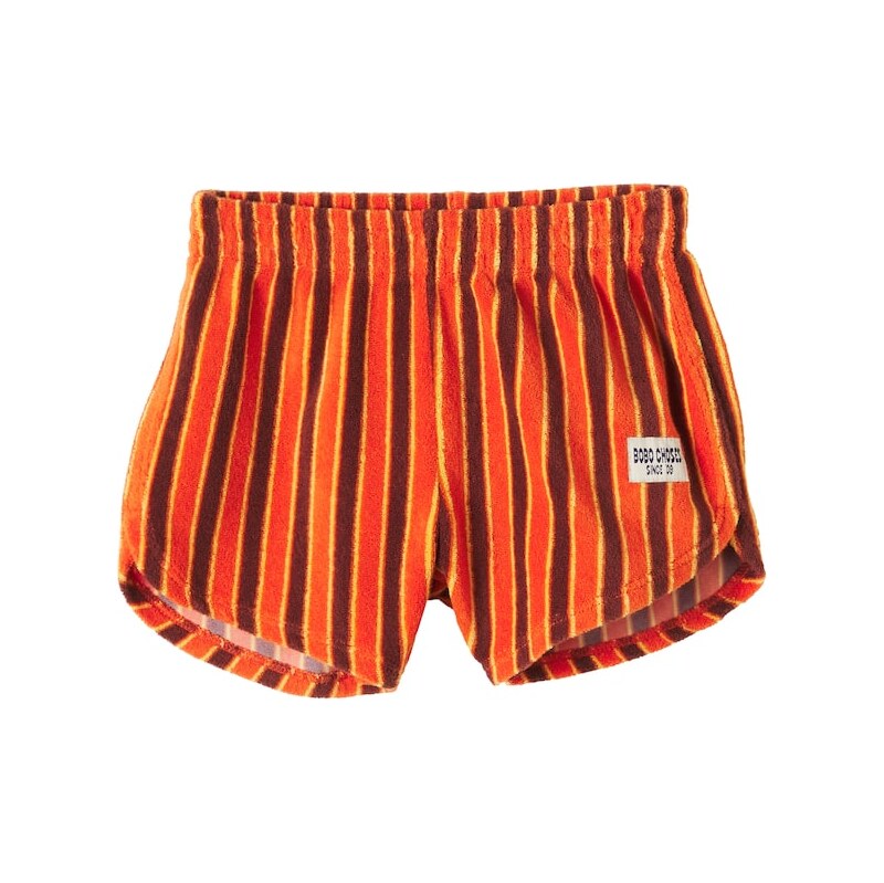 Bobo Choses Striped Brick cotton-blend terry shorts 68018407