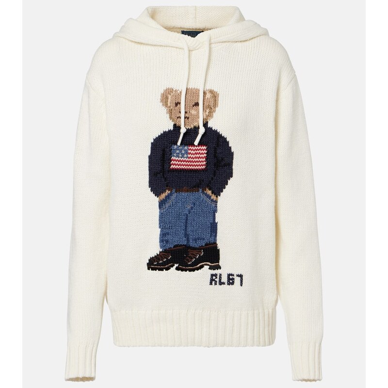 Polo Ralph Lauren Polo Bear cotton and linen hoodie 68280746