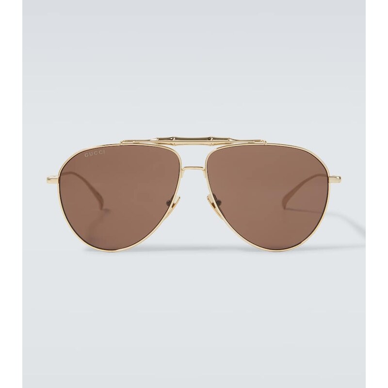 Gucci Bamboo aviator sunglasses 68157202