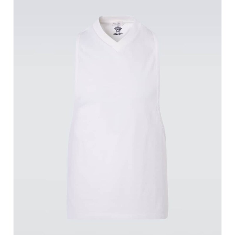 Versace Cotton-blend jersey tank top 68028428