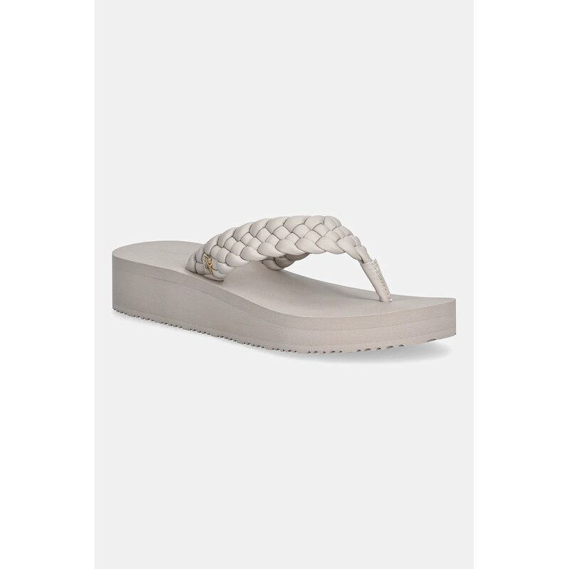 Šľapky Tommy Hilfiger TH WEDGE CORNROW BEACH SANDAL 66337076