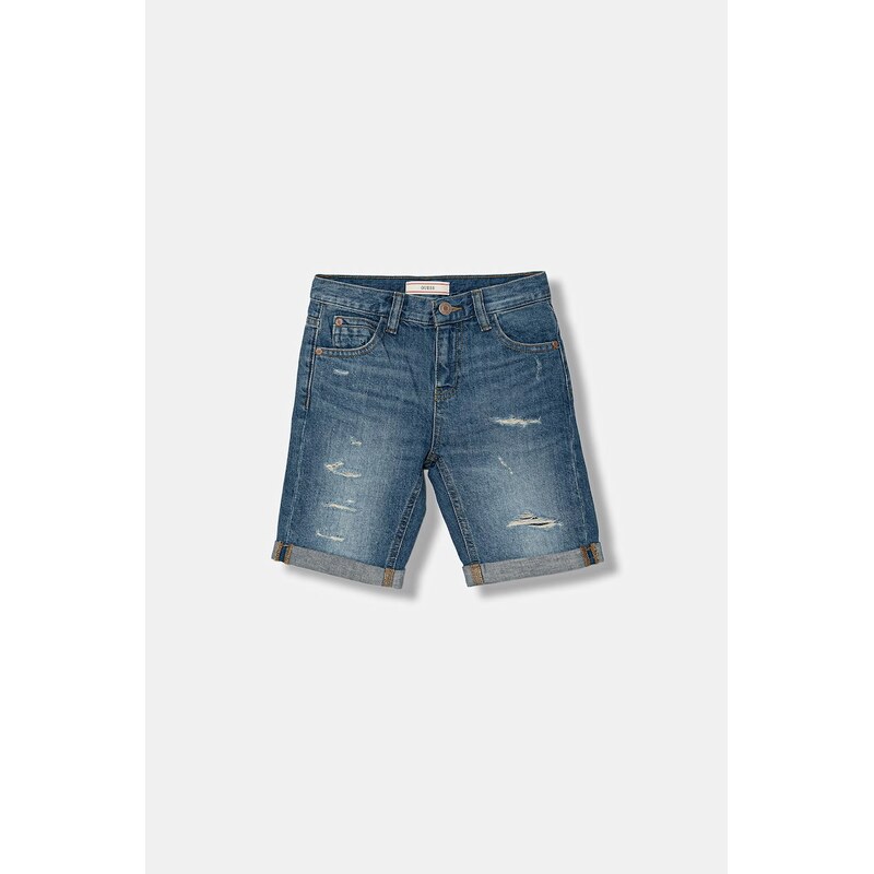 Detské rifľové krátke nohavice Guess 67473581