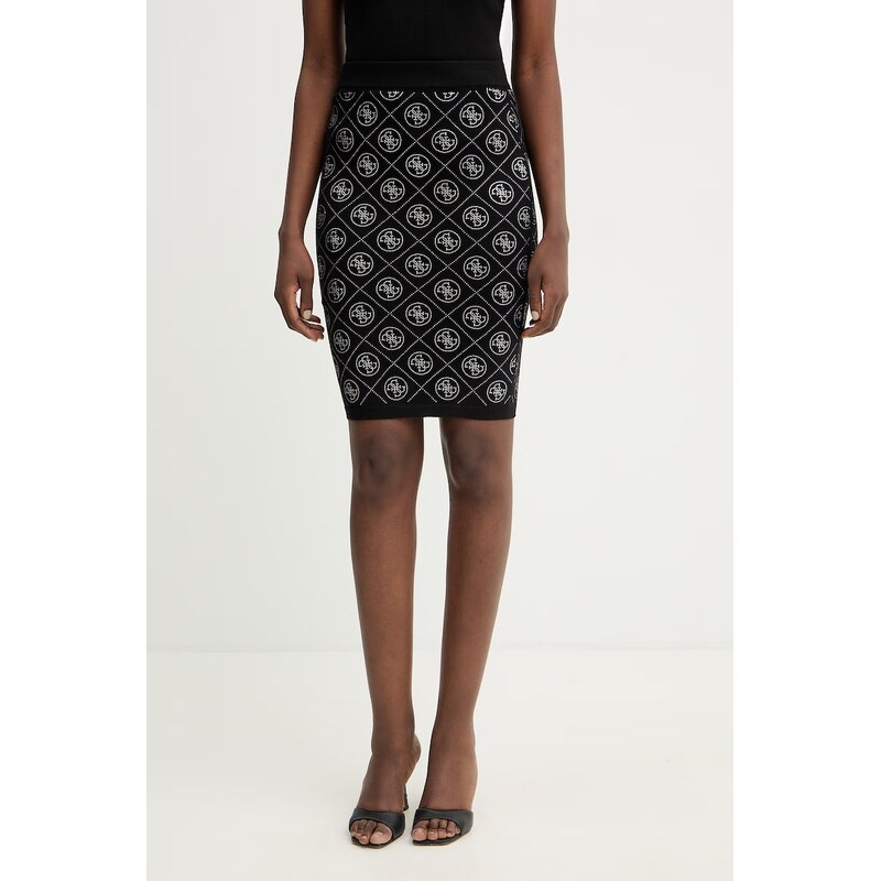 Sukňa s prímesou vlny Guess 4G 67548076