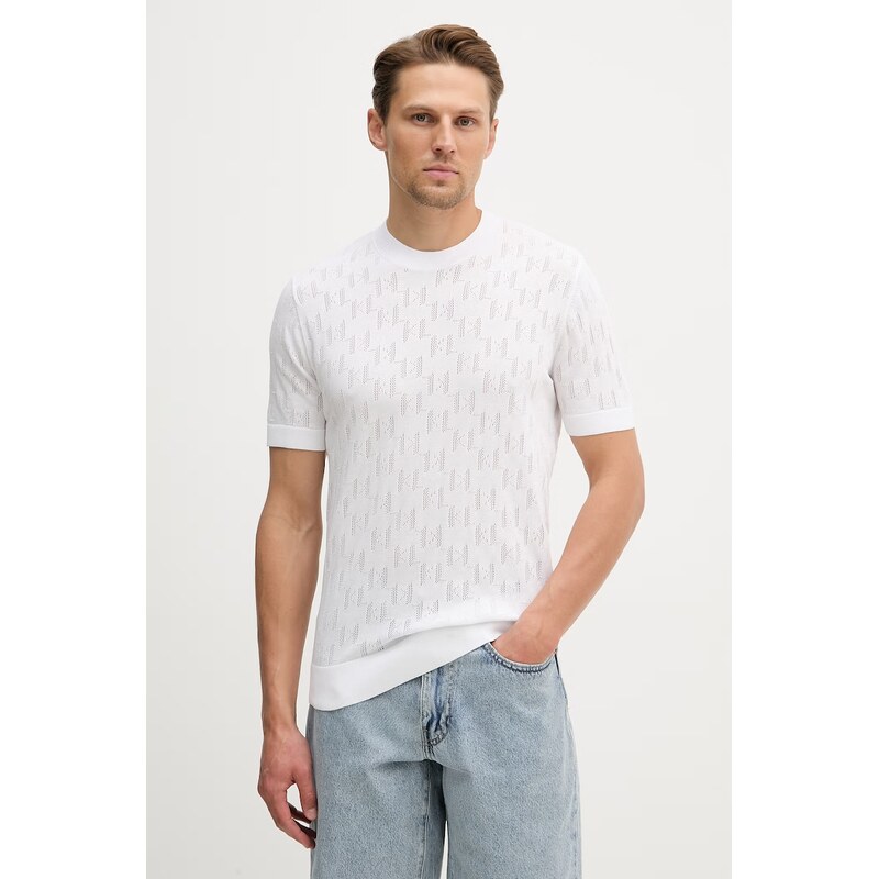 Obojstranné bavlnené tričko Karl Lagerfeld 67547593