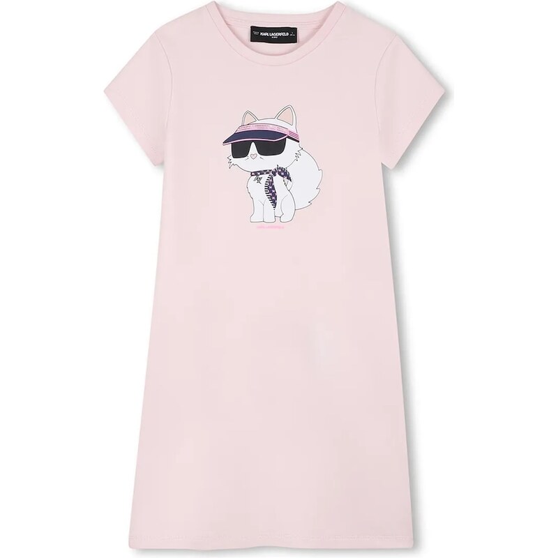 Dievčenské bavlnené šaty Karl Lagerfeld 67615240