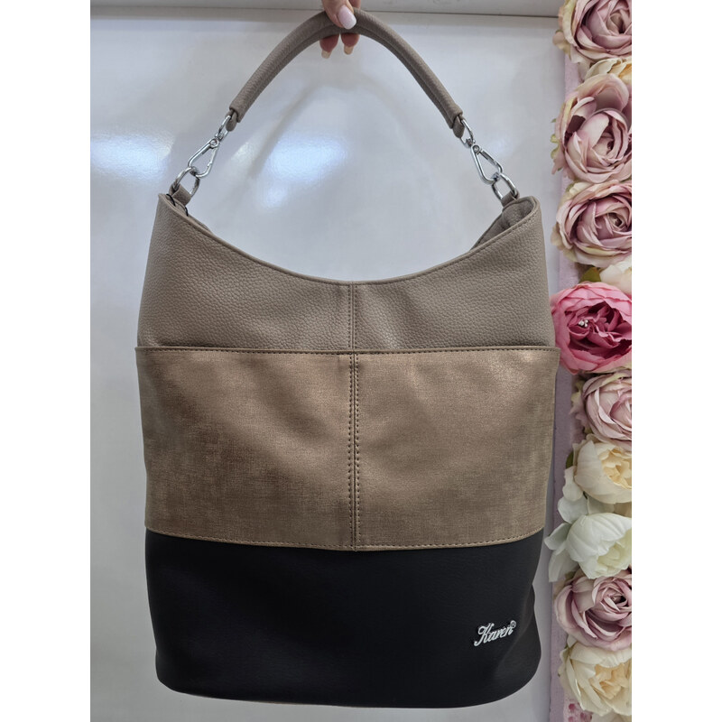E-shop Katrins Fashion Hnedočierna kabelka na plece Karen