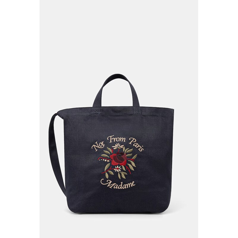 Bavlnená taška Drôle de Monsieur Sac Tote Slogan Rose 67855934