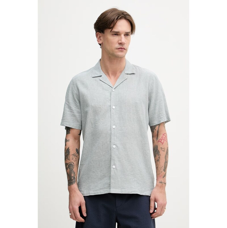 Košeľa s prímesou ľanu Lindbergh 68163272