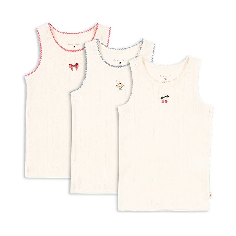 Detský top Konges Sløjd MINNA 3 PACK TANK TOPS GOTS 3-pak 67351432