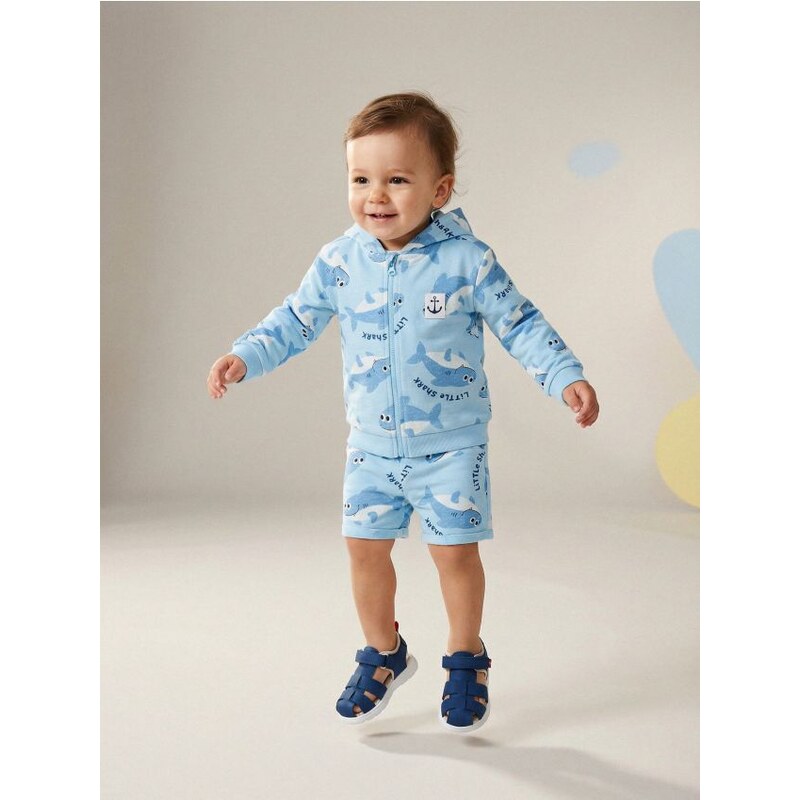 Sinsay - Bavlnené šortky - svetlomodrá 68189473