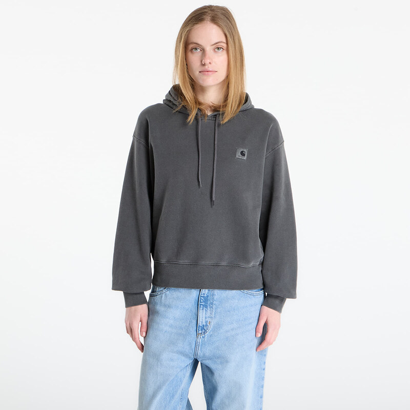 Mikina Carhartt WIP W Hooded Nelson Sweat Black Garment Dyed L 68164601