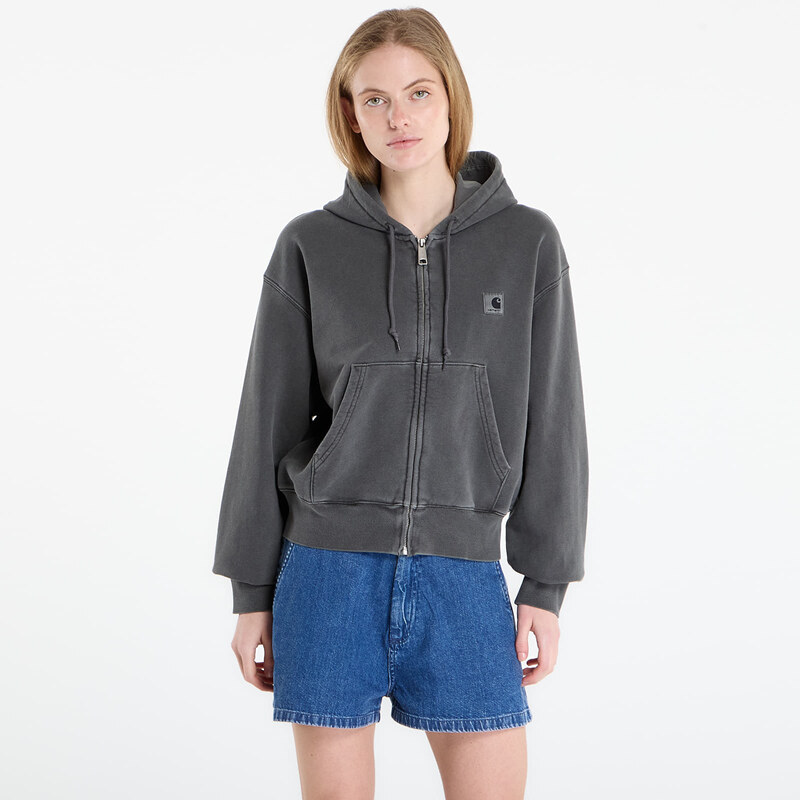 Mikina Carhartt WIP W Hooded Nelson Jacket Black Garment Dyed L 68164587