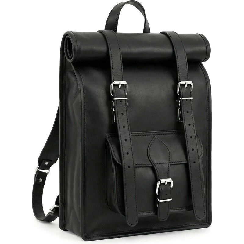 E-shop Glara leather Kožený rolovací batoh - Wanderlust Dream