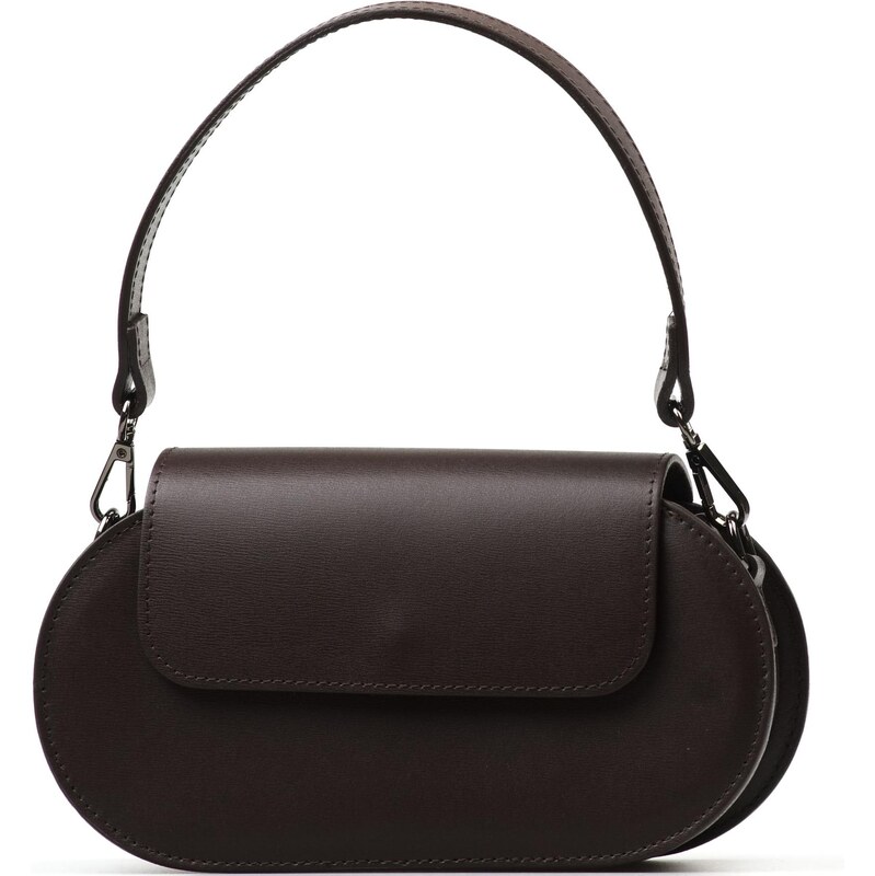 Blaire Kožená crossbody kabelka Ophelia tmavo hnedá 68164568