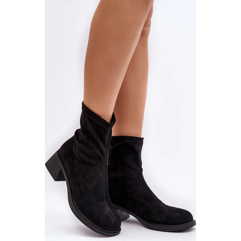 Kesi Čierne dámske čižmy Aphroteia na nízkom podpätku 68189679