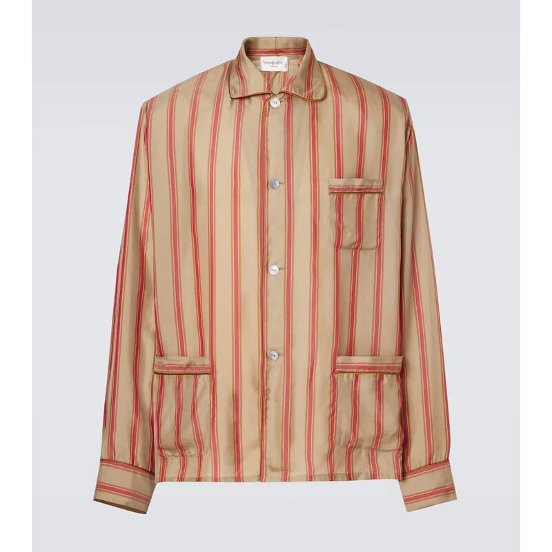 Saint Laurent Striped twill shirt 68434878