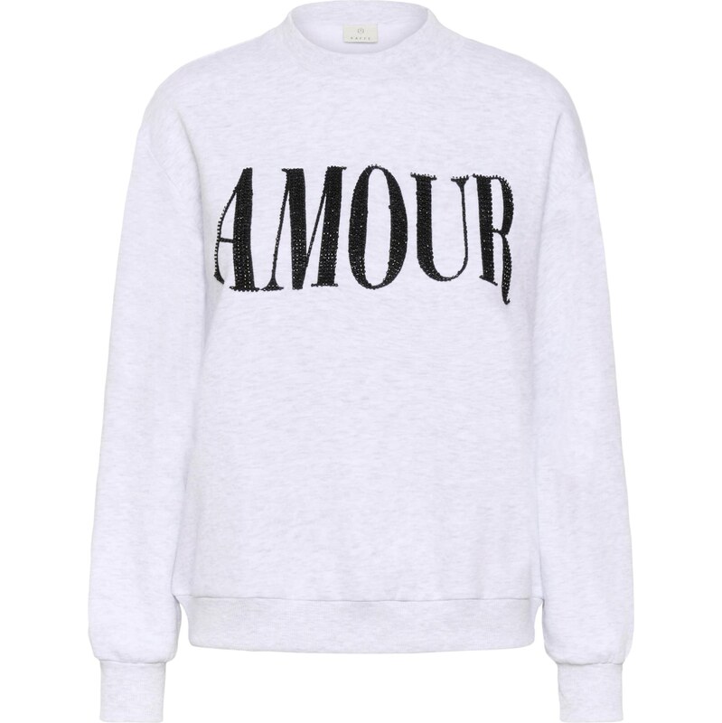 Kaffe Mikina KAMelody svetlosivá / čierna 68211784