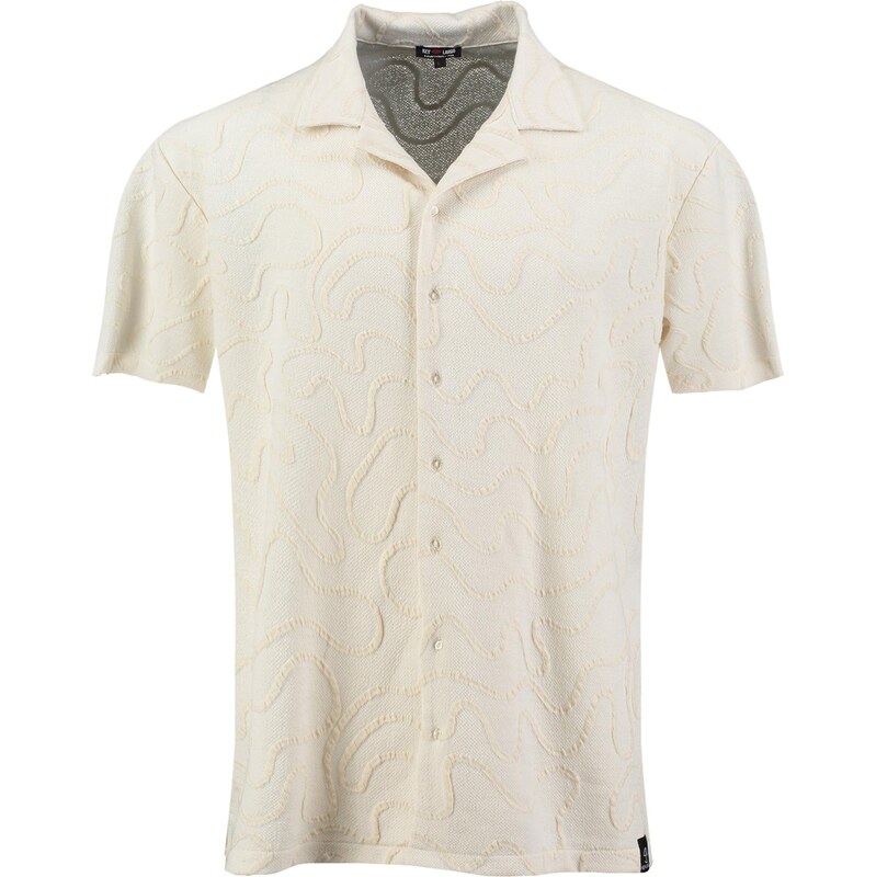 Key Largo Košeľa KLKARLO krémová 68212161