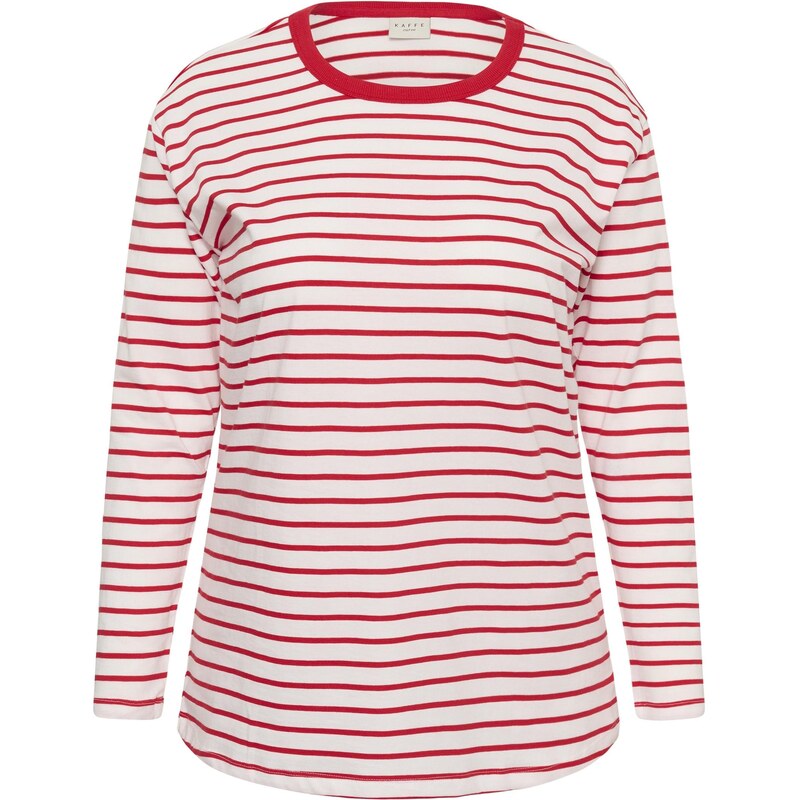 KAFFE CURVE Tričko KCwinni červená / biela 68212200