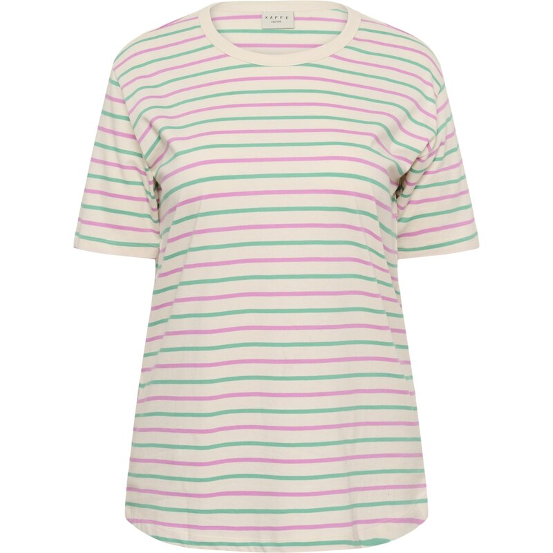 KAFFE CURVE Tričko krémová / zelená / ružová 68212205