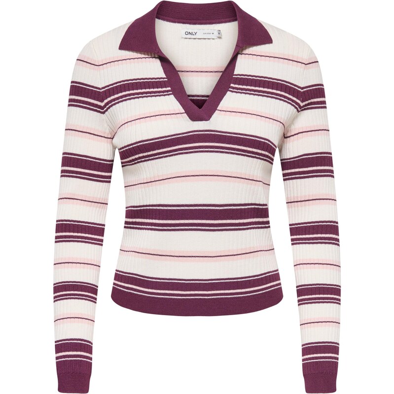 ONLY Sveter ONLKaya svetlofialová / ružová / červeno-fialová / biela 68212266