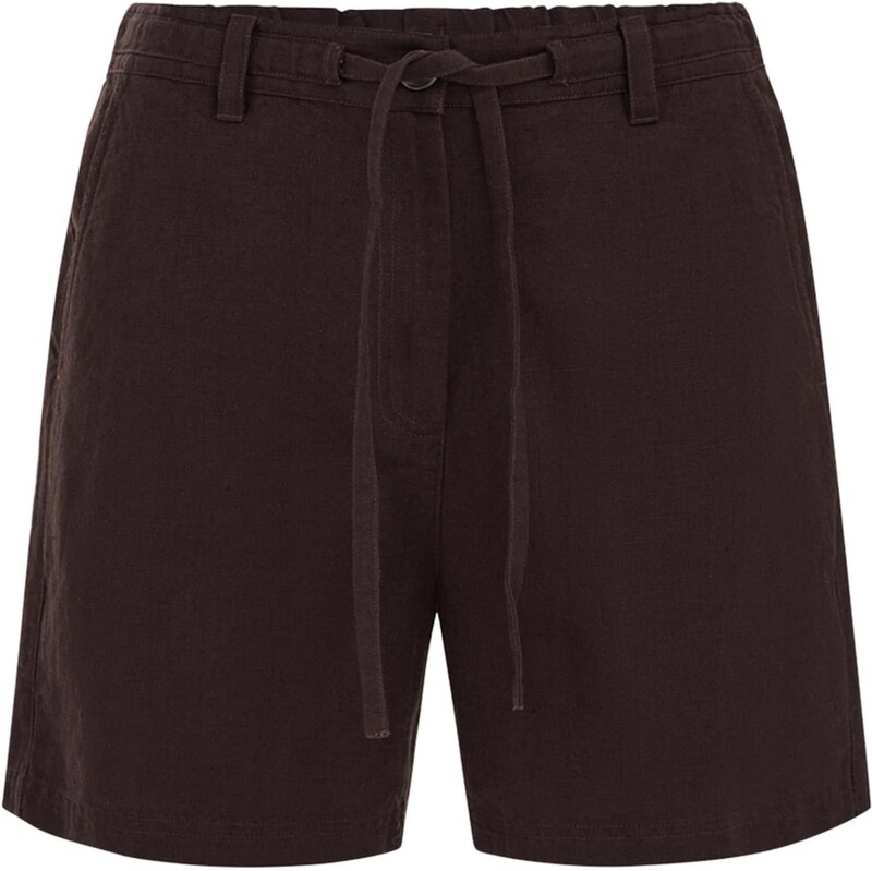 WE Fashion Nohavice tmavohnedá 68212303