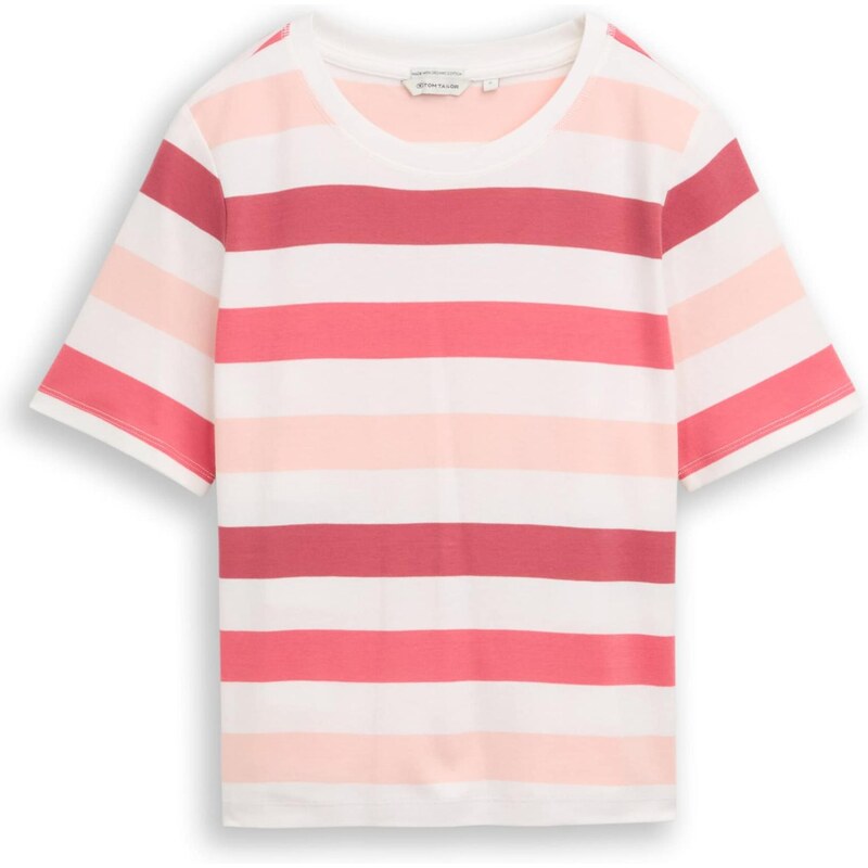TOM TAILOR Tričko koralová / ružová / tmavoružová / biela 68212677