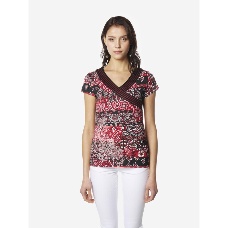 KOROSHI Tričko červená / čierna / biela 68212696