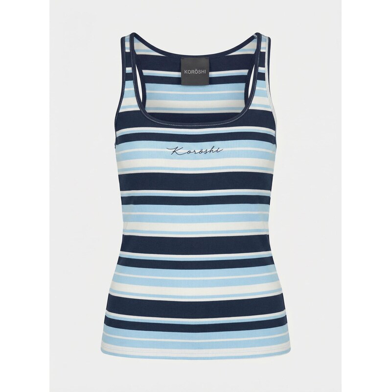 KOROSHI Top námornícka modrá / svetlomodrá / biela 68212750
