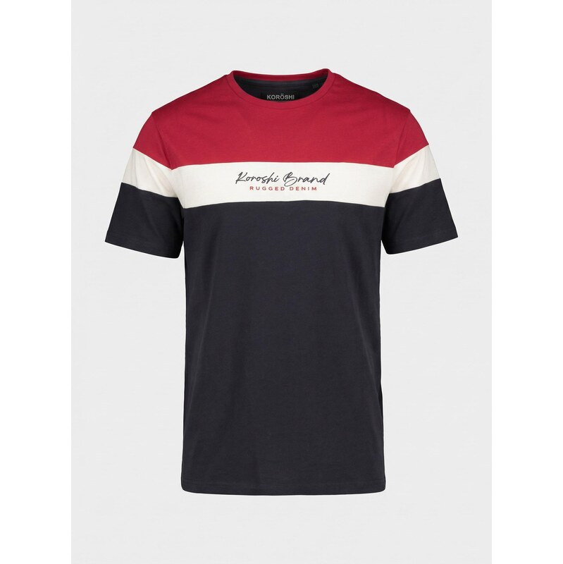 KOROSHI Tričko námornícka modrá / červená / biela 68212789