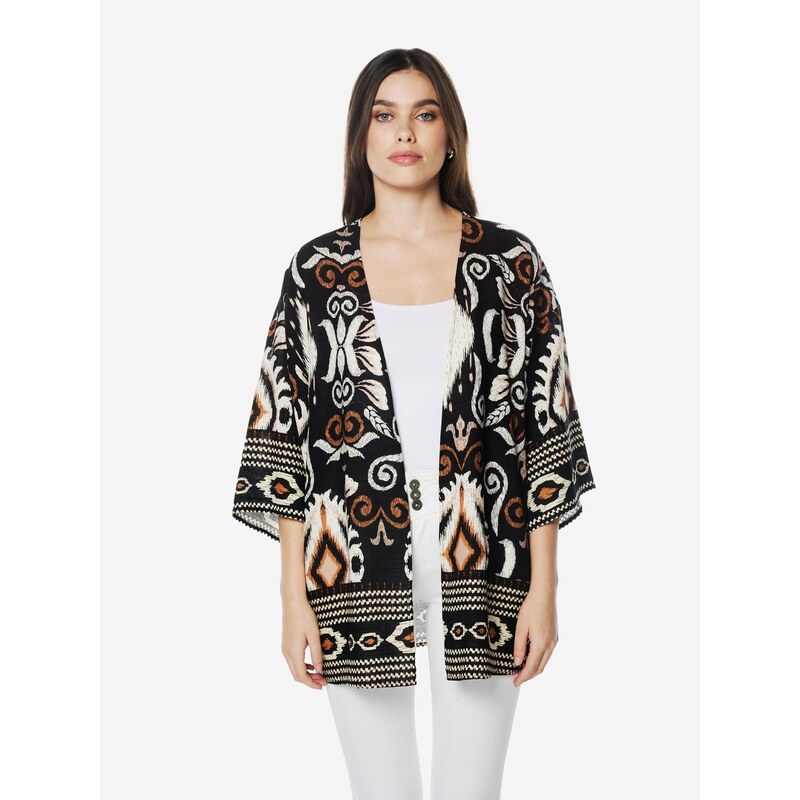 KOROSHI Kimono zmiešané farby / čierna 68212802