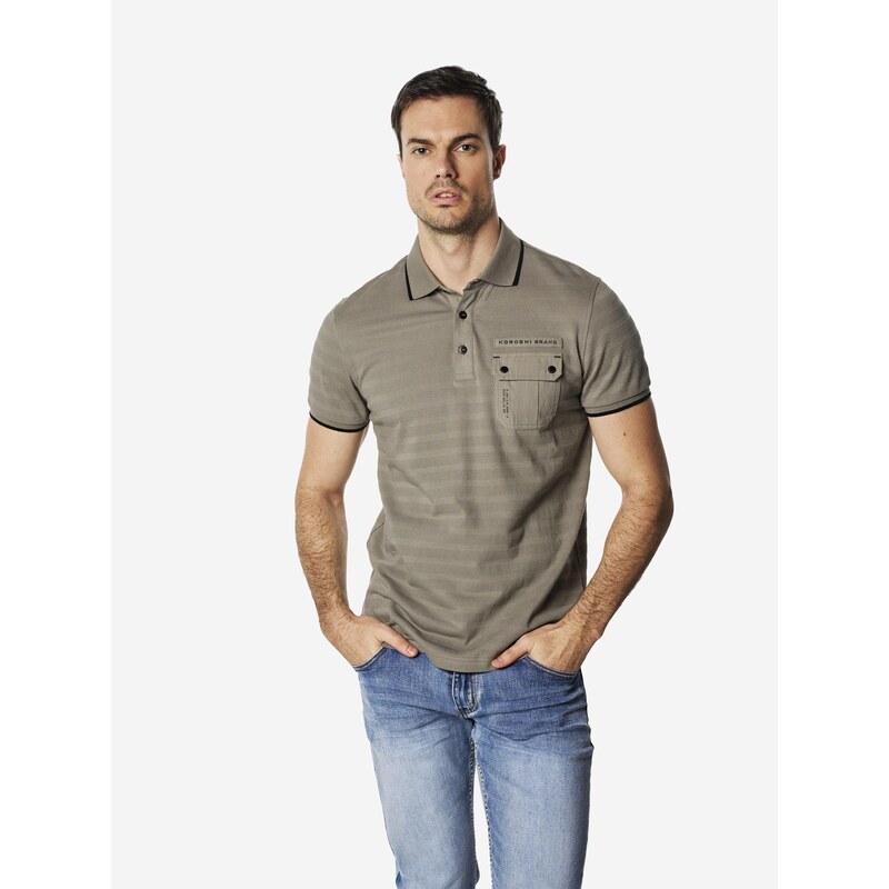 KOROSHI Tričko kaki 68212813