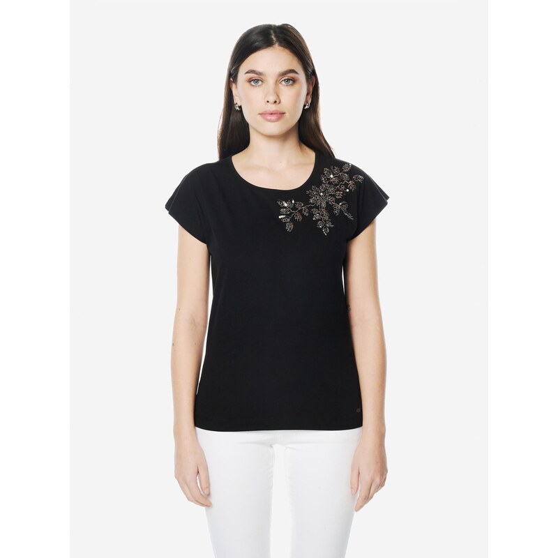 KOROSHI Tričko zlatá / čierna 68212823