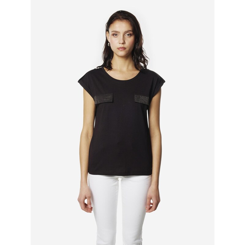 KOROSHI Tričko čierna / čierna melírovaná 68212819