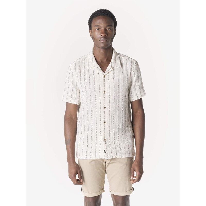 KOROSHI Košeľa čierna / šedobiela 68212822