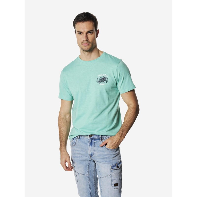 KOROSHI Tričko mätová / čierna / biela 68212866