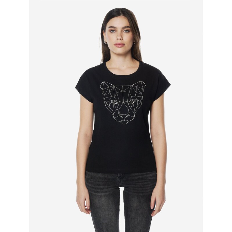 KOROSHI Tričko čierna / strieborná 68212880