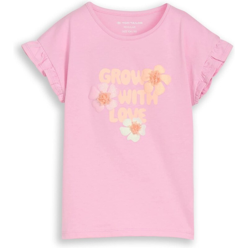 TOM TAILOR Tričko svetlooranžová / ružová / biela 68212904