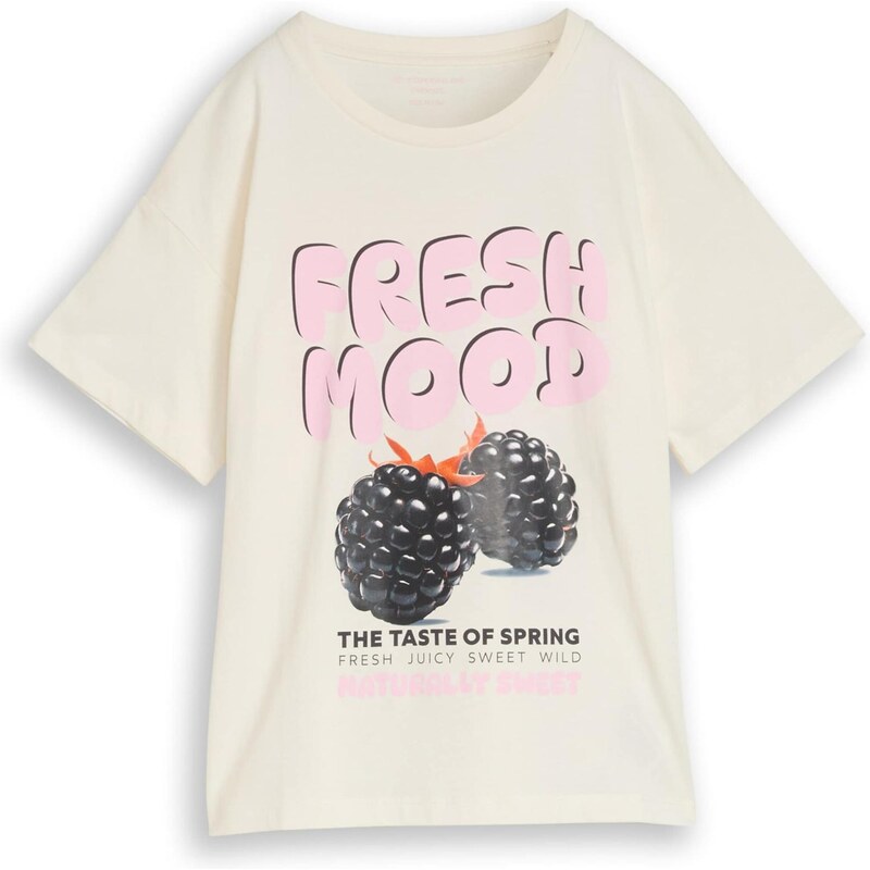 TOM TAILOR Tričko ružová / čierna / biela 68212913