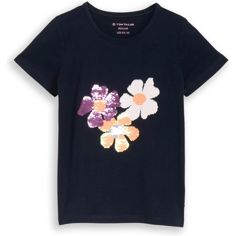 TOM TAILOR Tričko námornícka modrá / fialová / oranžová / biela 68212914