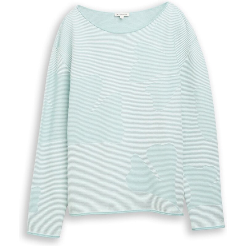 TOM TAILOR Sveter mätová / šedobiela 68212931