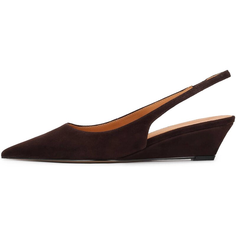 Kazar Lodičky s otvorenou pätou tmavohnedá 68212983