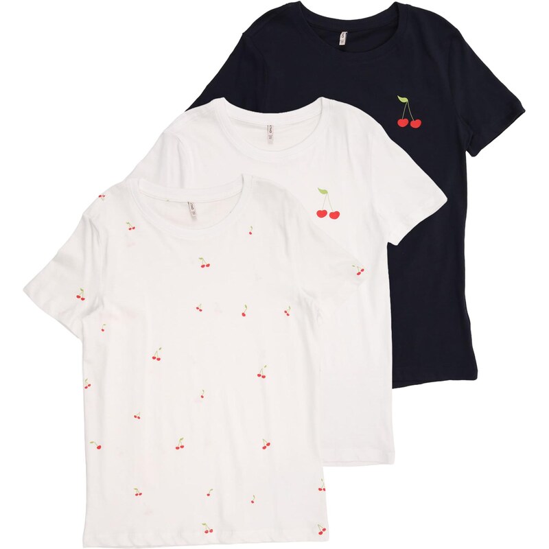 KIDS ONLY GIRL Tričko Rex Ketty červená / čierna / biela 68213002