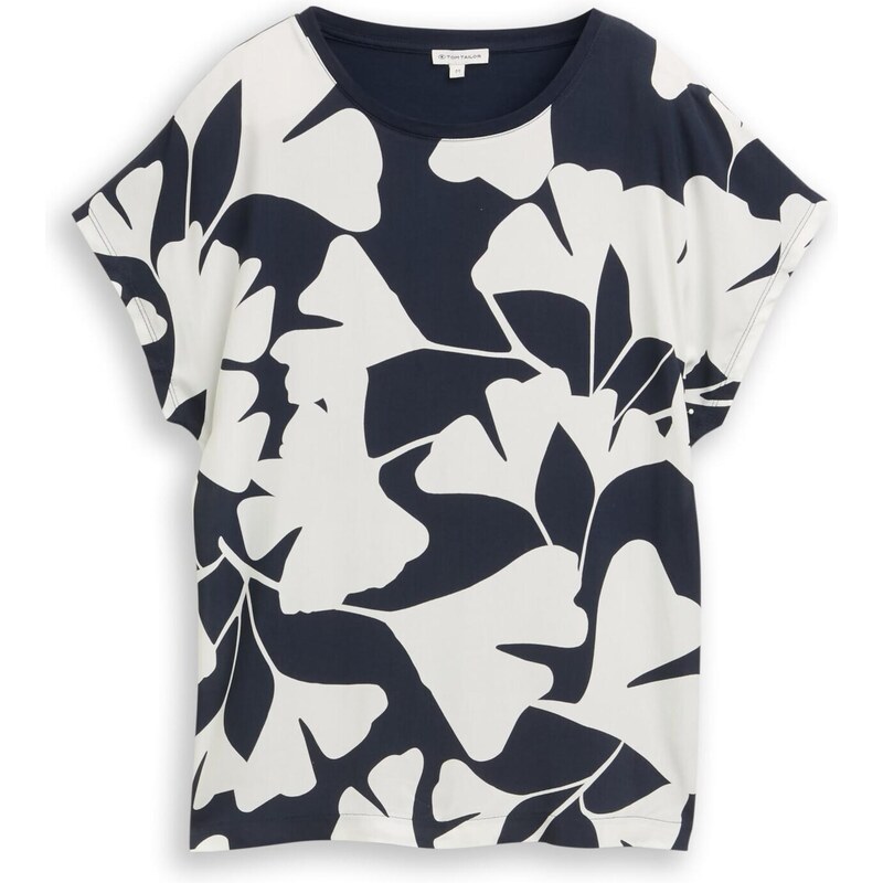 TOM TAILOR Tričko námornícka modrá / biela 68213061