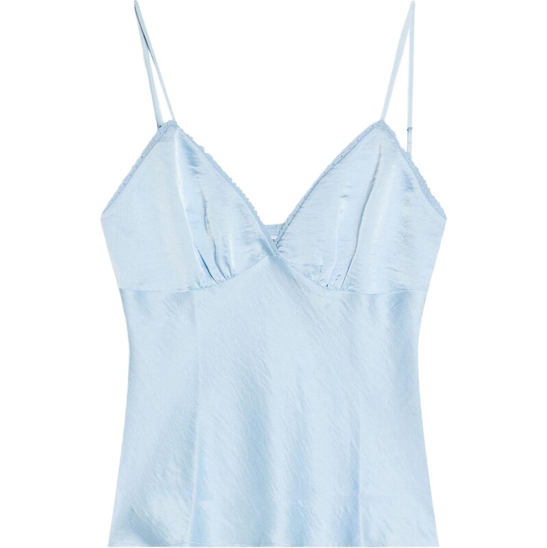 Bershka Top nebesky modrá 68213138