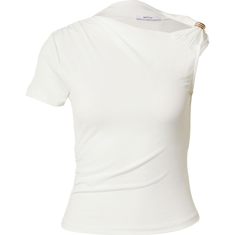 ABOUT YOU Tričko Cora šedobiela 68213200