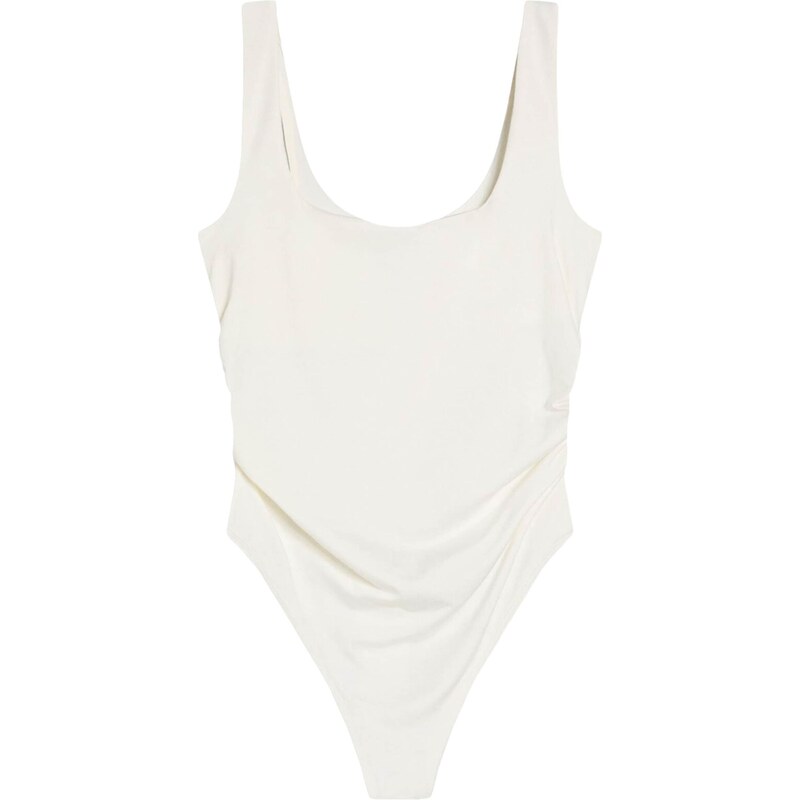 Bershka Košeľové body biela 68213250