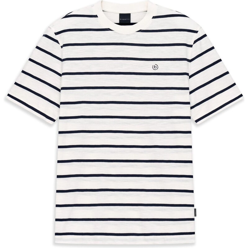 bugatti Tričko námornícka modrá / biela melírovaná 68213251