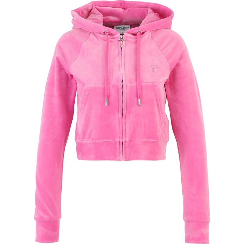 Juicy Couture Petite Tepláková bunda MADISON ružová / strieborná 68213294